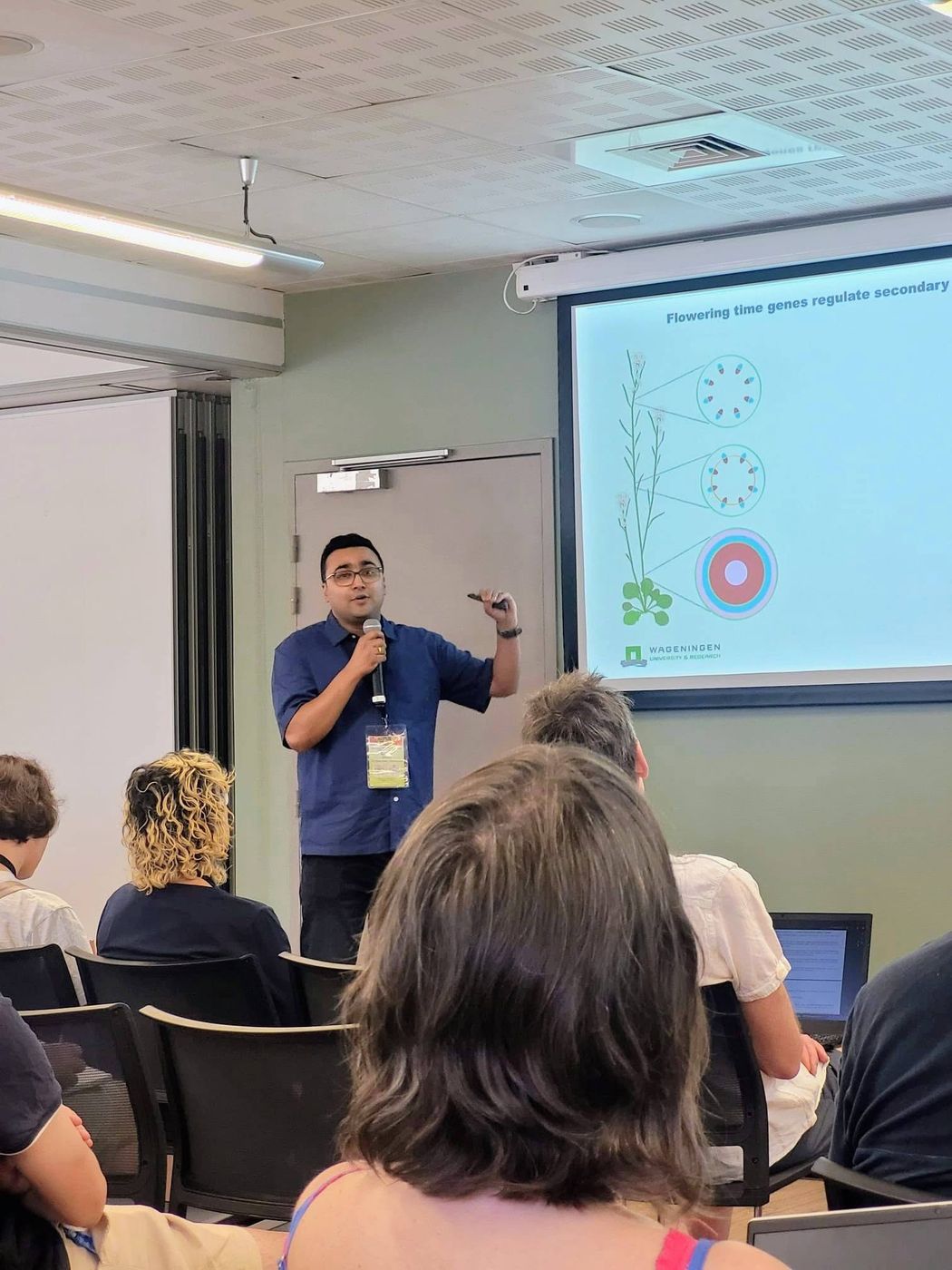 Kailash presenting a talk on flowering time genes and secondary growth