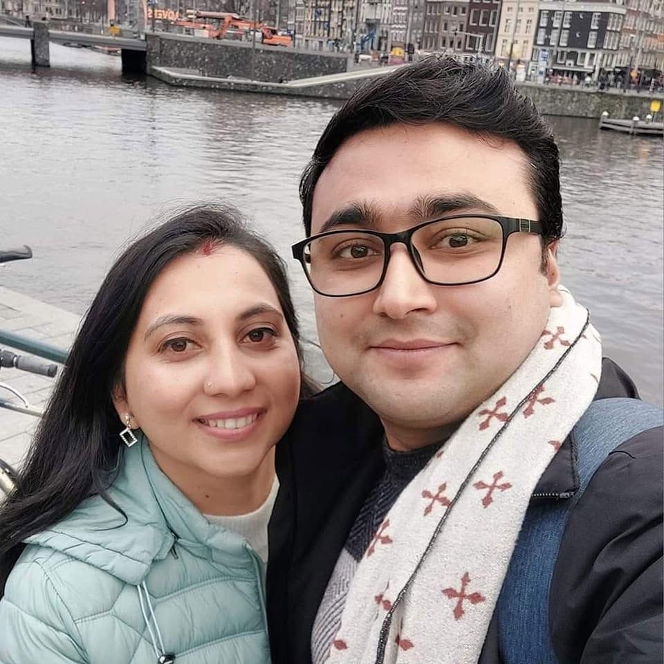 Selfie by an Amsterdam canal